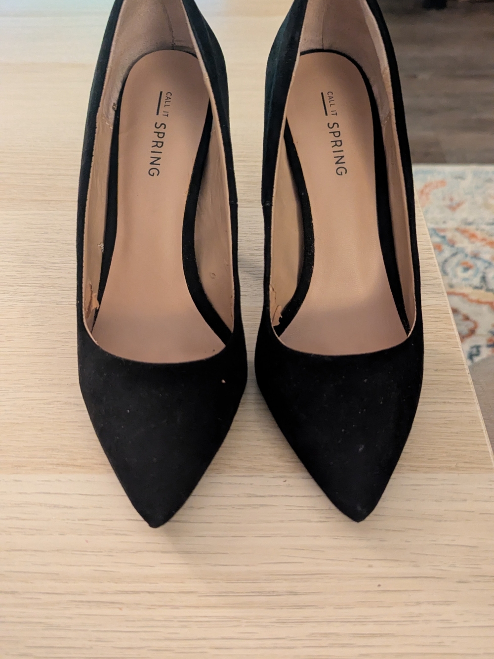 Call It Spring Black Pointed Toe Suede Pumps